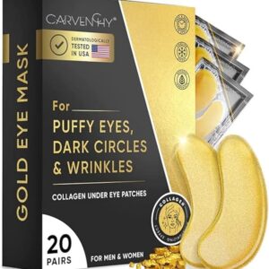 Golden Under Eye Mask - Amino Acid & Collagen, for Face Care, Dark Circles and Puffiness