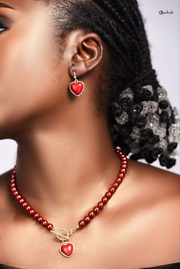 Oval Shaped Pearl Jewelry Full Set (Custom Design) - Jewelry Set Three-piece Accessories - Image 2