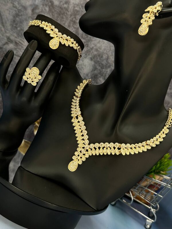 Classic Female Jewelry Set - Necklace, Bracelet, Earrings, Ring. - Image 2