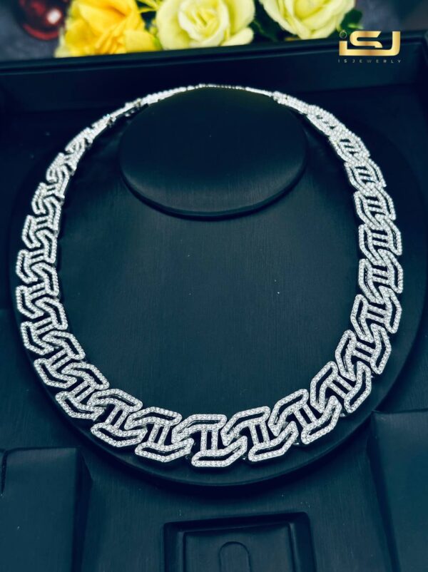 Unique Cuban Necklace - Very Sophisticated Quality Solid Cuban Necklace + Original Steel Pendant and Bracelet - Image 4