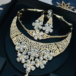 Saphira Jewelry Set - Moissanite Necklaces for Women, Sterling Silver Fine Jewelry, Ideal Birthday Anniversary Christmas Gift for Women Wife Mom Girlfriend